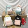 Kawaii Pastel Color Block Backpack Backpack kawaii