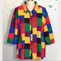 Blusa estética de los años 90 con arcoíris de talla grande Blusa kawaii