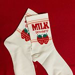 Kawaii Strawberry Milk Socks