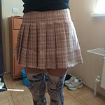 Korean High Waist Plaid Mini Skirt