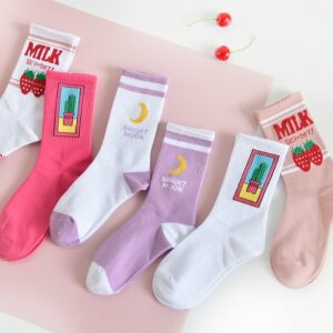 Kawaii Strawberry Milk Socks Milk kawaii
