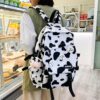 Milk Cow School Backpacks Set/4pcs Girls kawaii