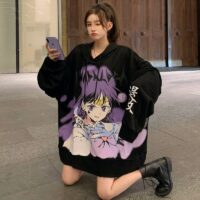 Harajuku Hip Hop Sailored Moon 90-tals hoodie Harajuku kawaii