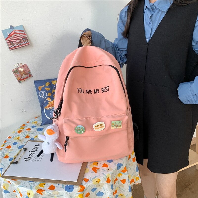 Kawaii Letter Embroidery Backpack