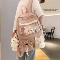 Розовый женский рюкзак Kawaii кролик каваи