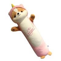 Brinquedos de pelúcia com travesseiro longo de esquilo Almofada kawaii