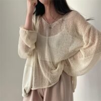 Pullover mit langen Ärmeln im Lazy-Stil Fauler Stil kawaii