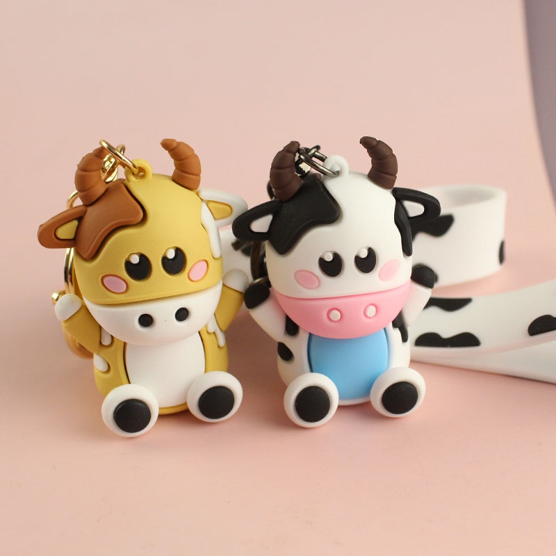 Cute Small Cow Keychain