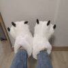 Cute Plush Bear Paw Long Tube Shoes Bear Paw kawaii
