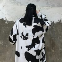 Bluse mit Milchkuh-Print im koreanischen Stil Kuh kawaii