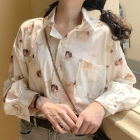 Harajuku engelenprint jaren 90 blouse Harajuku-kawaii