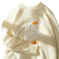 Sweter w kaczkę w stylu koreańskim Kawaii Kaczka kawaii