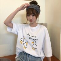 Kawaii Cartoon Duck T-shirts Tecknad kawaii
