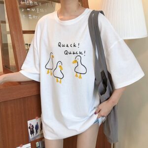 Kawaii Cartoon Duck T-Shirts Cartoon kawaii