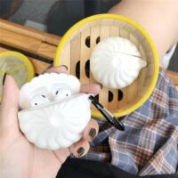 3D Söt Baozi Airpods-fodral Baozi kawaii