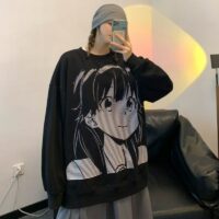 Moletons com estampa de anime Harajuku Harajuku kawaii