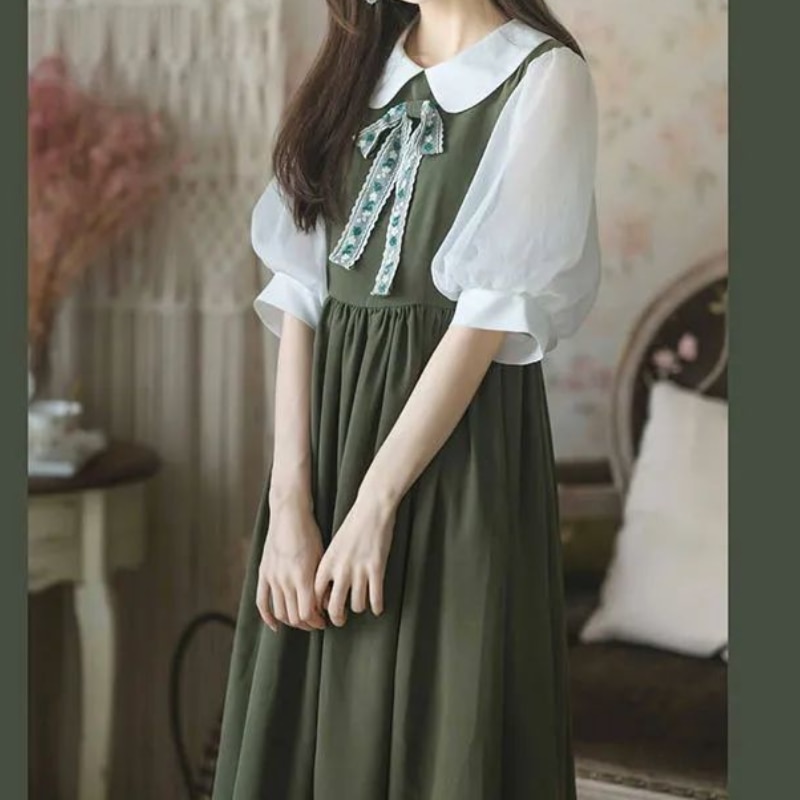 Kawaii Green Sweet Dress 1