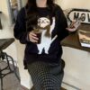 Harajuku Cute Cat Printed Sweater Cat kawaii