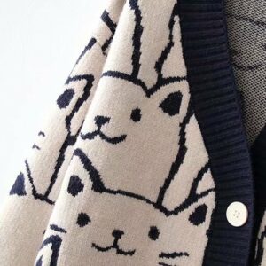 Suéter lindo gato Harajuku gato kawaii