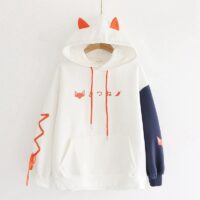 Harajuku schattige Fox-print sweatshirts Vos kawaii