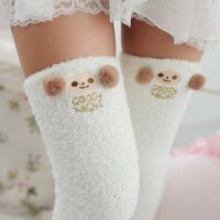 Linda chica mori japonesa calcetines hasta el muslo lindo kawaii
