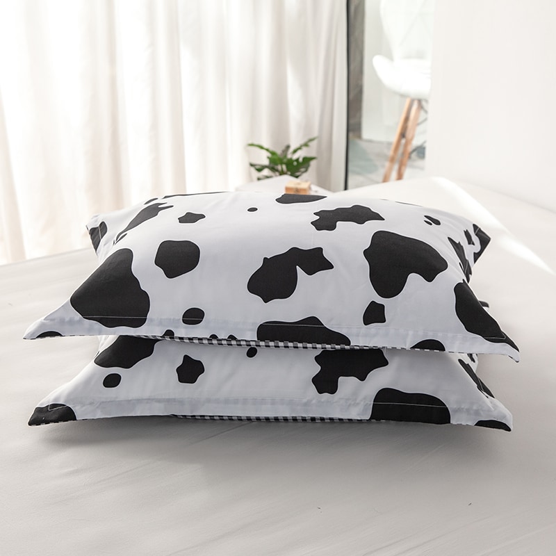Kawaii Milk Cow Printed Bed Set