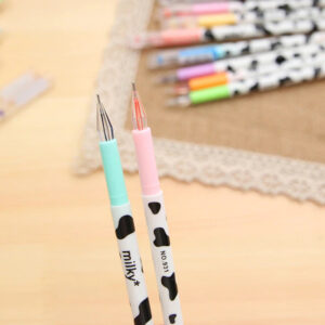 قلم كاواي بقرة حليبي 12 لونًا من الألماس لون الماس القلم kawaii