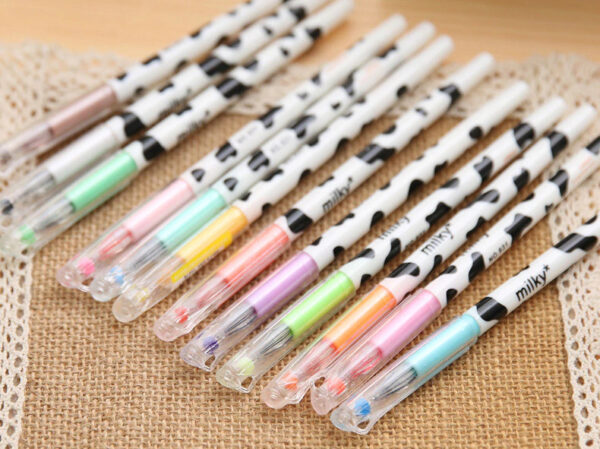 Kawaii Milky Cow 12 Color Diamond Pen Color Diamond Pen kawaii