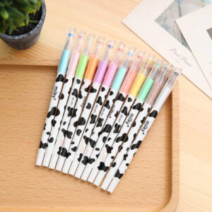 Ручка Kawaii Milky Cow с бриллиантами 12 цветов Цветная алмазная ручка каваи
