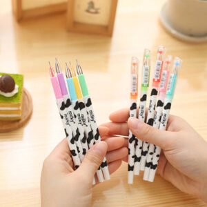 قلم كاواي بقرة حليبي 12 لونًا من الألماس لون الماس القلم kawaii