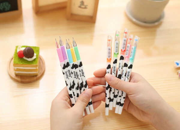 Kawaii Milky Cow 12 Color Diamond Pen Color Diamond Pen kawaii