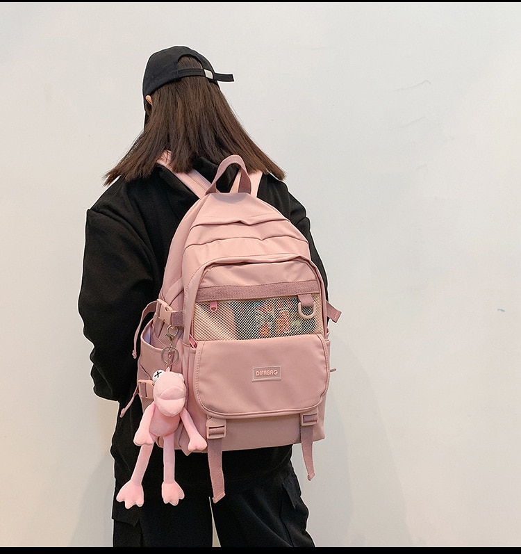 Kawaii Nylon Student Backpack