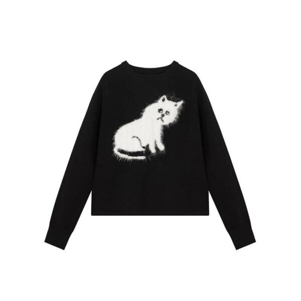 Kawaii Cat Pattern Sweater Cat kawaii