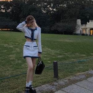 Korean Kawaii Mini Skirt Suit kawaii