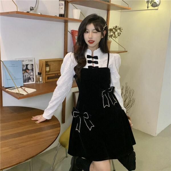Korean Sweet Black Lolita Dress Korean kawaii