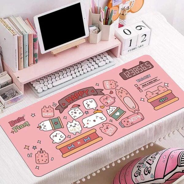 Kawaii Pink Cartoon Mousepad Keyboard pad kawaii