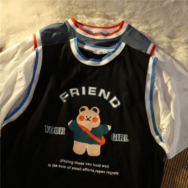 Kawaii Little Bear Printing T-Shirt bear kawaii
