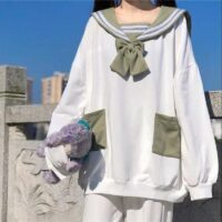 Kawaii Bunny Sailor Loose Sweater kanin kawaii