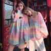 Kawaii Loose Rainbow Sweater Japanese kawaii