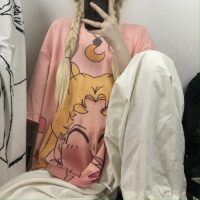Kawaii Sailor Moon 90-tal T-shirt Harajuku kawaii