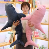 Brinquedo de pelúcia tubarão super enorme Almofada kawaii