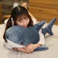 슈퍼 거대한 상어 플러시 장난감 베개 귀엽다
