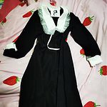 Vintage Black Sweet Long Dress