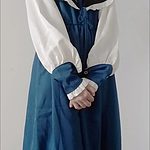Elegant Vintage Navy Collar Dress