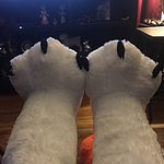 Cute Plush Bear Paw Long Tube Shoes