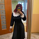French Retro Black Midi Dress