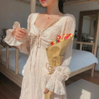 Fransk vintage klänning i chiffong Fairy Dress kawaii