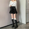 Black Velvet Y2K Mini Skirts Butterfly kawaii
