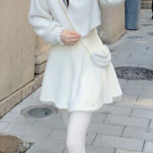 Winter Kawaii Sweet Mini Skirt Female kawaii