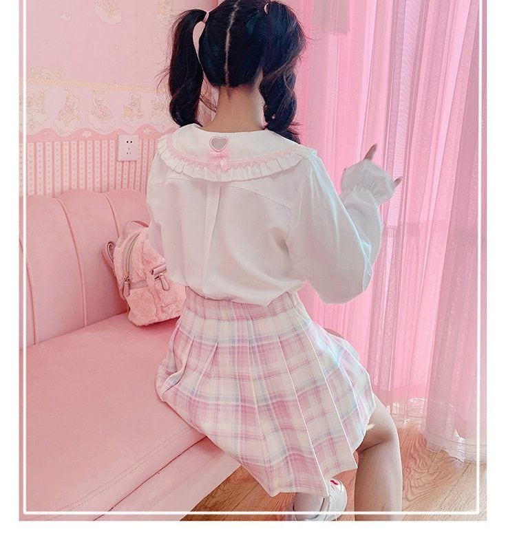 Kawaii School Girl High Waist Plaid Mini Skirt